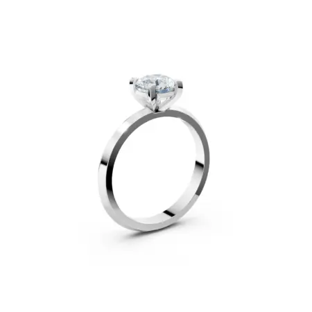 Кольцо с бриллиантом 1 карат