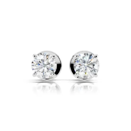 Серьги пусеты с бриллиантами по 0,5 карат